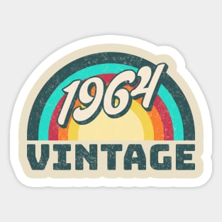 1964 vintage, 60th birthday, 1964, vintage, turning 60, awsome 60th, birthday gift, best year Sticker